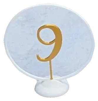 Números de mesa num aro, do 1 ao 15