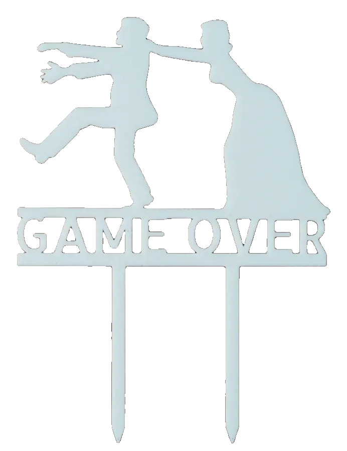 Topo de bolo «Game over»