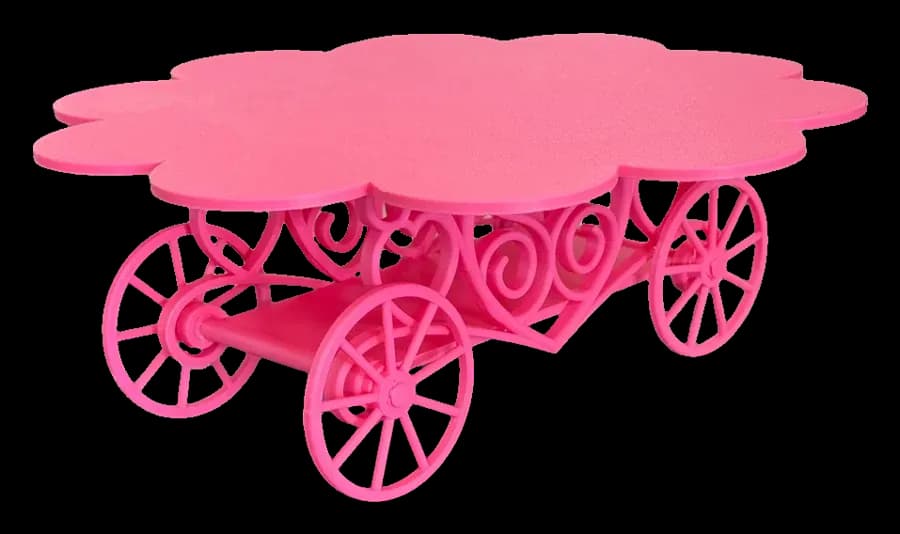 Carruagem de doces com tampo ondulado