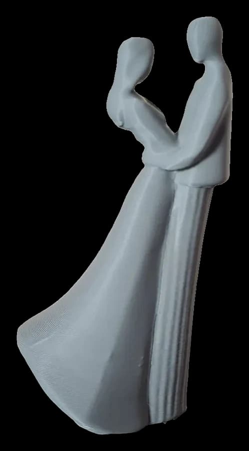Estatueta moderna dos noivos para lembrança