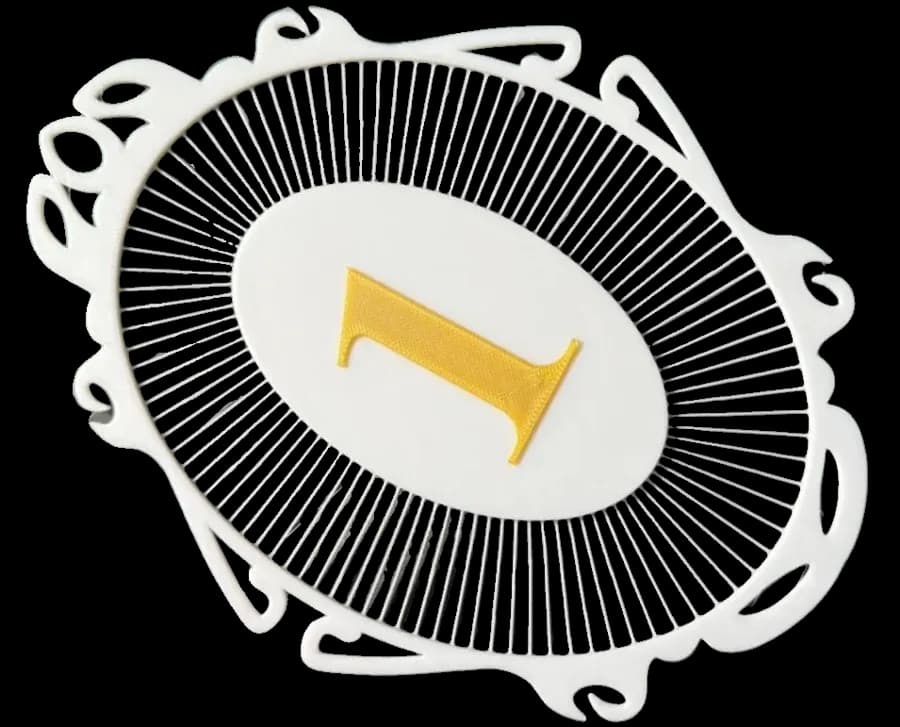Números de mesa em moldura oval rendilhada
